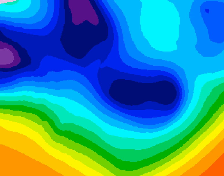 GDPS 500 millibar geopotential height 156 hour forecast chart for Canada based on 2025/12/01 1200Z data