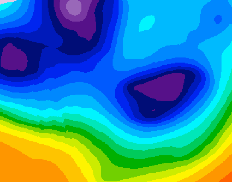 GDPS 500 millibar geopotential height 180 hour forecast chart for Canada based on 2025/12/01 1200Z data