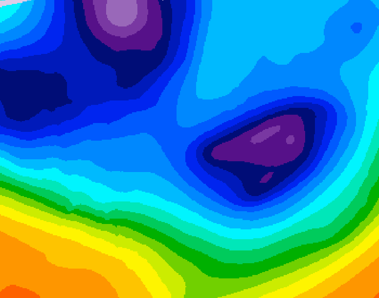 GDPS 500 millibar geopotential height 186 hour forecast chart for Canada based on 2025/12/01 1200Z data