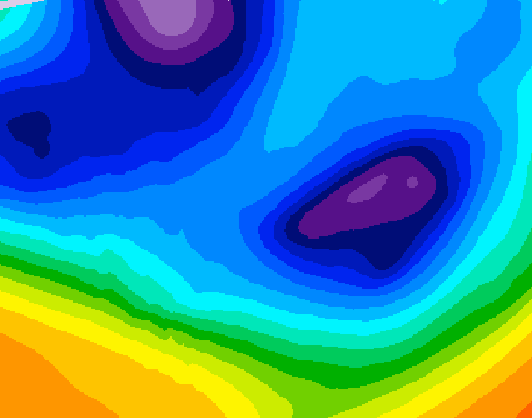 GDPS 500 millibar geopotential height 192 hour forecast chart for Canada based on 2025/12/01 1200Z data