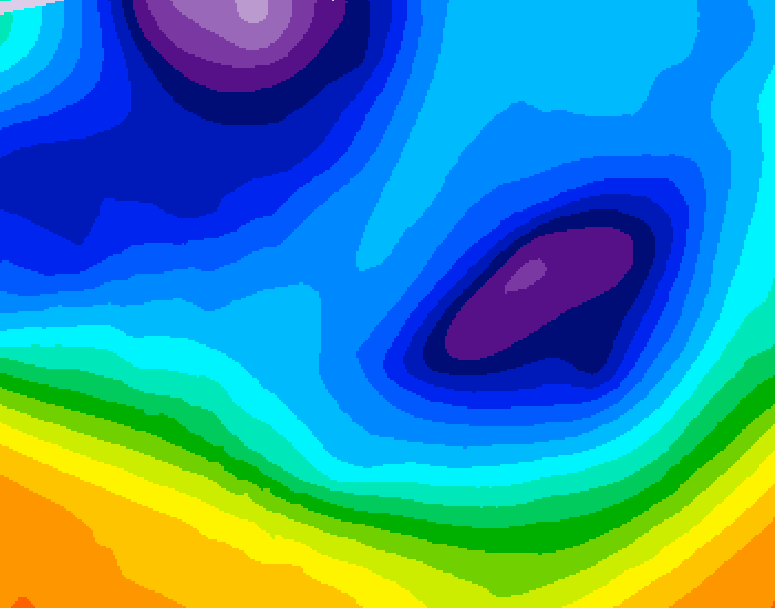 GDPS 500 millibar geopotential height 198 hour forecast chart for Canada based on 2025/12/01 1200Z data