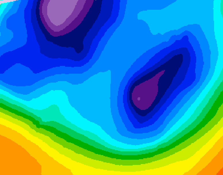 GDPS 500 millibar geopotential height 216 hour forecast chart for Canada based on 2025/12/01 1200Z data
