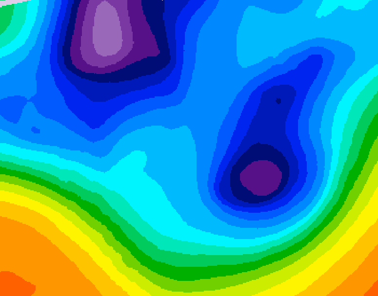 GDPS 500 millibar geopotential height 234 hour forecast chart for Canada based on 2025/12/01 1200Z data