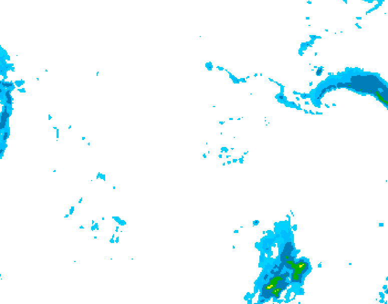 GDPS precipitation 036 hour forecast chart for Canada based on 2025/12/01 0000Z data