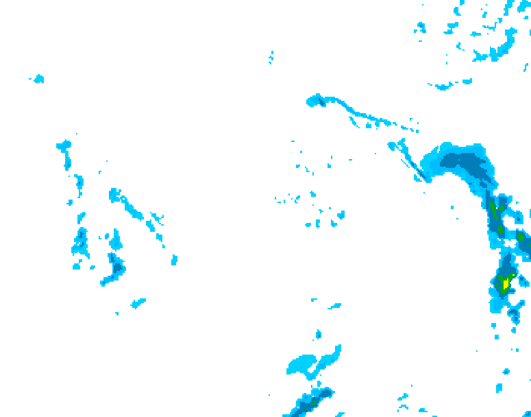 GDPS precipitation 012 hour forecast chart for Canada based on 2025/12/01 1200Z data