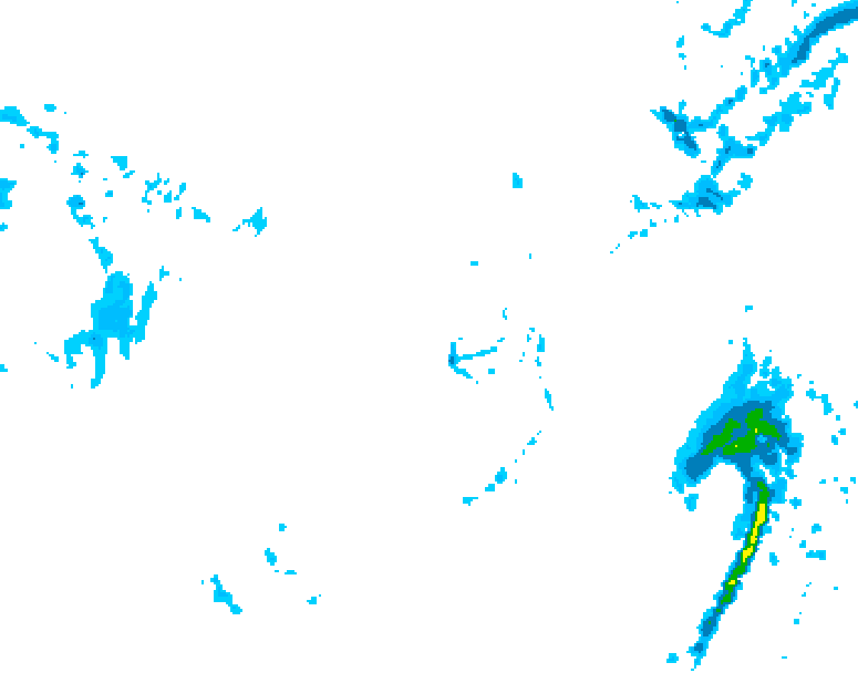 GDPS precipitation 042 hour forecast chart for Canada based on 2025/12/01 1200Z data