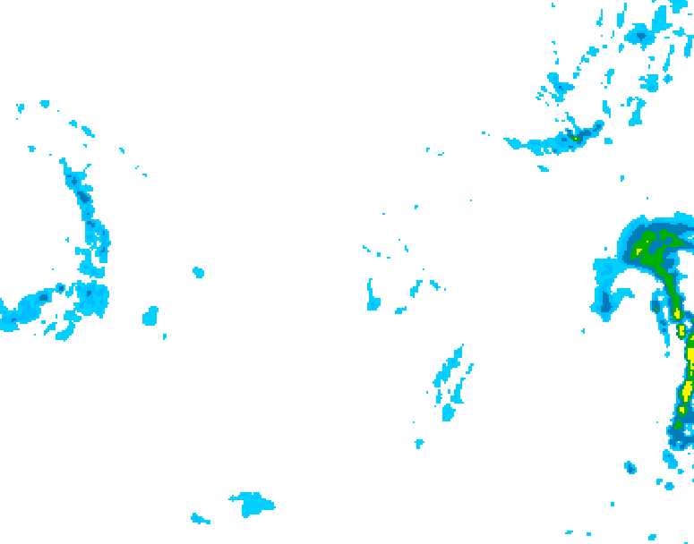 GDPS precipitation 054 hour forecast chart for Canada based on 2025/12/01 1200Z data