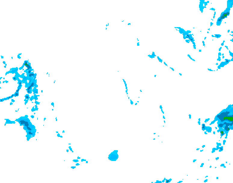 GDPS precipitation 132 hour forecast chart for Canada based on 2025/12/01 1200Z data