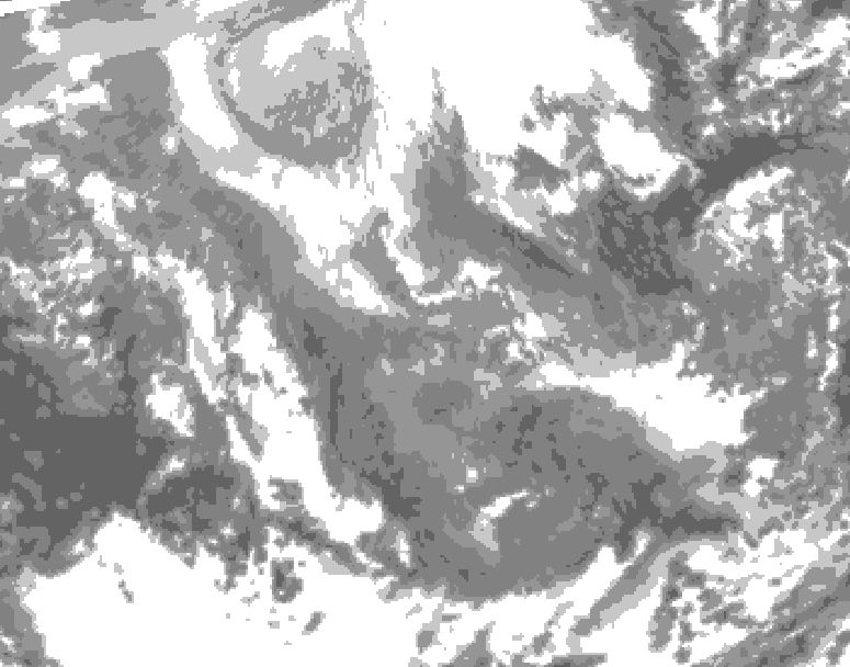 GDPS total cloud 204 hour forecast chart for Canada based on 2025/12/01 0000Z data