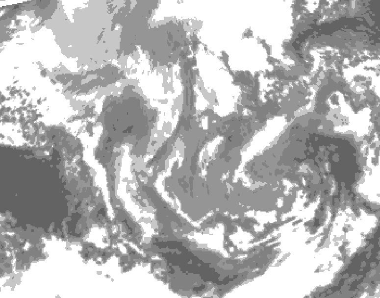 GDPS total cloud 234 hour forecast chart for Canada based on 2025/12/01 1200Z data