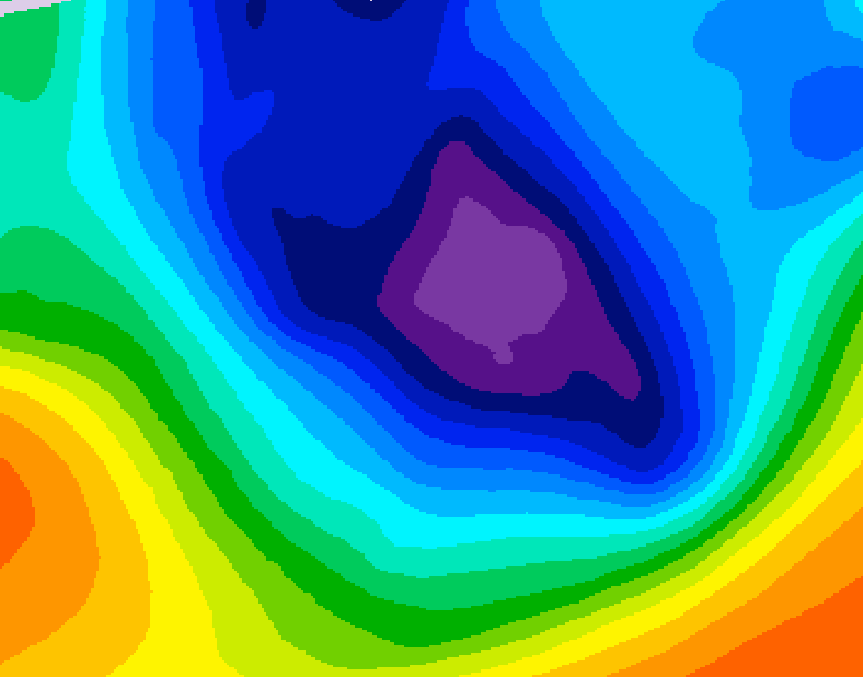 GDPS 500 millibar geopotential height 072 hour forecast chart for Canada based on 2025/12/02 0000Z data