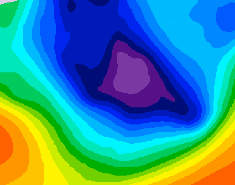 GDPS 500 millibar geopotential height 078 hour forecast chart for Canada based on 2025/12/02 0000Z data
