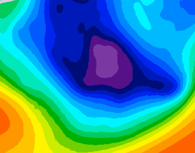 GDPS 500 millibar geopotential height 084 hour forecast chart for Canada based on 2025/12/02 0000Z data
