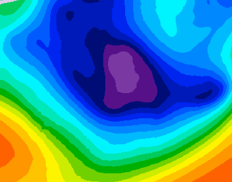 GDPS 500 millibar geopotential height 090 hour forecast chart for Canada based on 2025/12/02 0000Z data