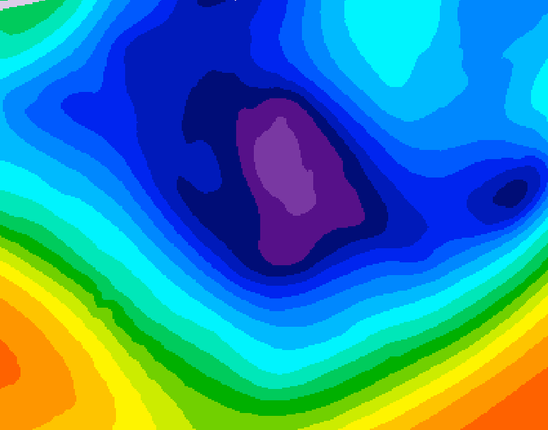 GDPS 500 millibar geopotential height 096 hour forecast chart for Canada based on 2025/12/02 0000Z data