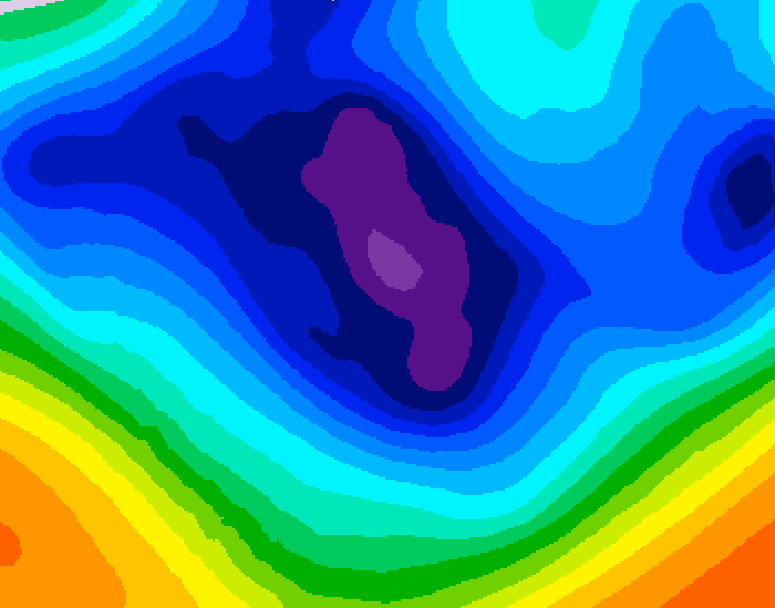 GDPS 500 millibar geopotential height 108 hour forecast chart for Canada based on 2025/12/02 0000Z data
