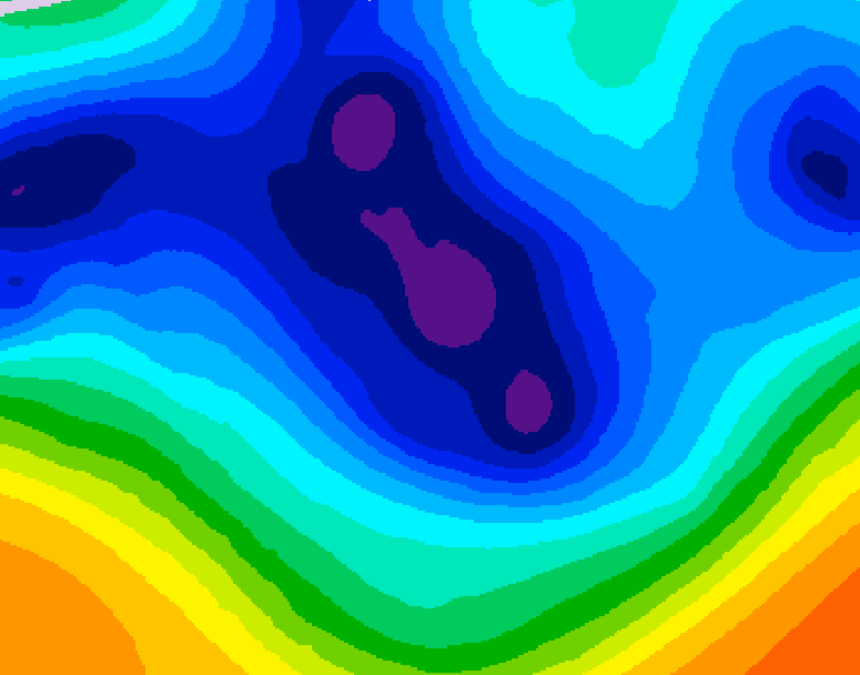 GDPS 500 millibar geopotential height 120 hour forecast chart for Canada based on 2025/12/02 0000Z data