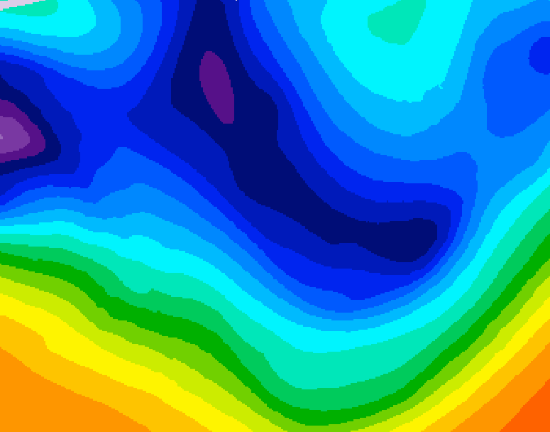 GDPS 500 millibar geopotential height 144 hour forecast chart for Canada based on 2025/12/02 0000Z data