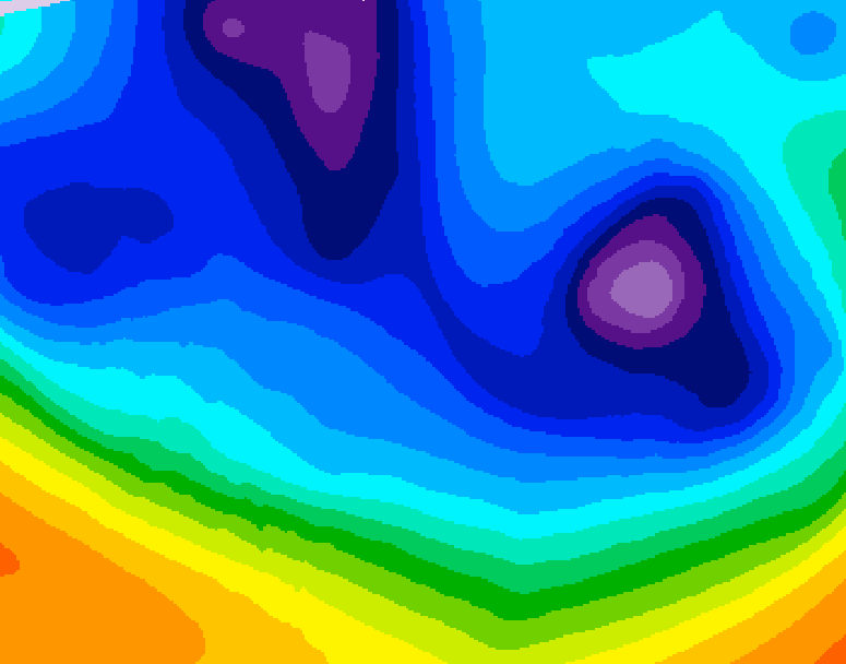 GDPS 500 millibar geopotential height 180 hour forecast chart for Canada based on 2025/12/02 0000Z data