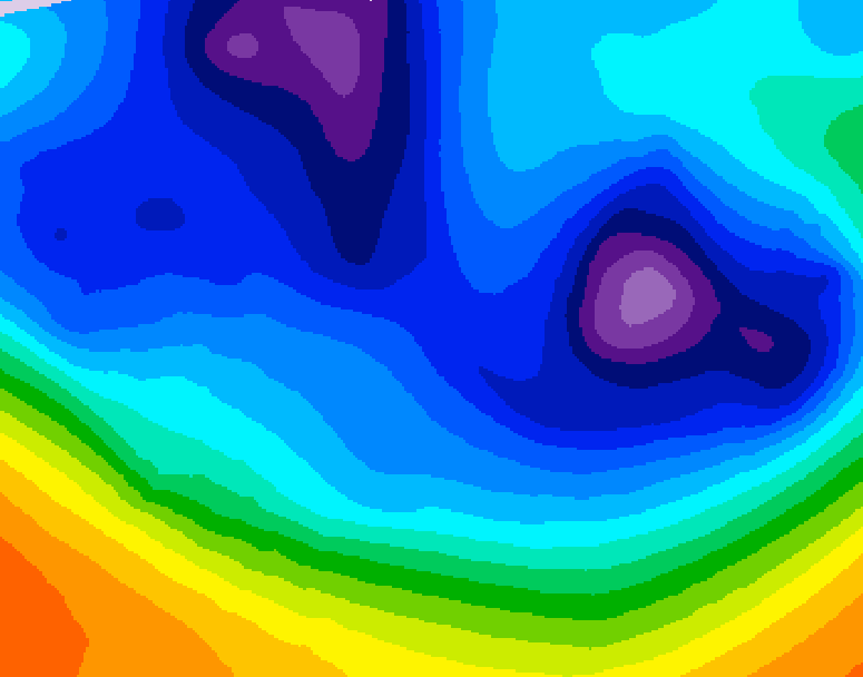 GDPS 500 millibar geopotential height 186 hour forecast chart for Canada based on 2025/12/02 0000Z data