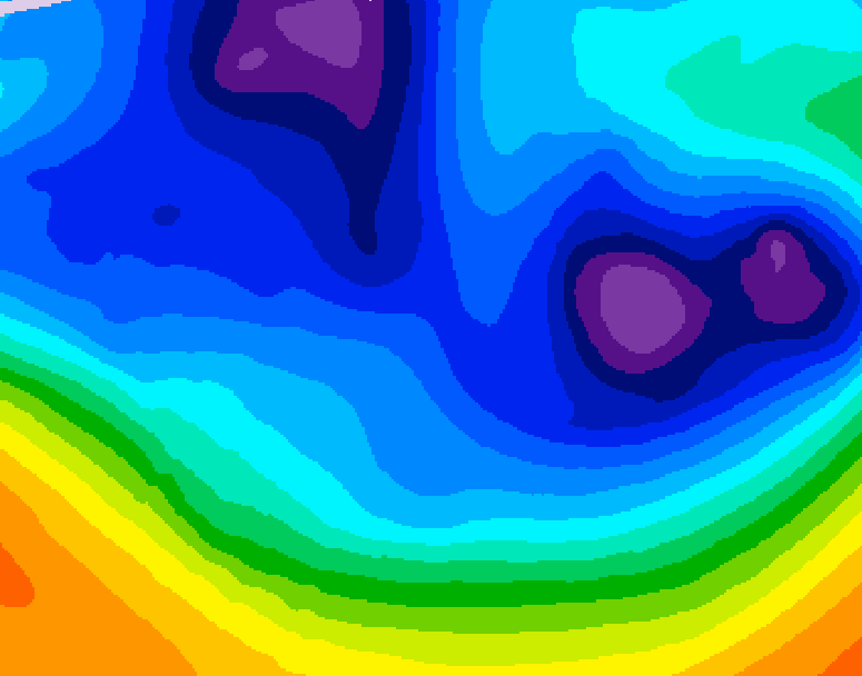 GDPS 500 millibar geopotential height 192 hour forecast chart for Canada based on 2025/12/02 0000Z data
