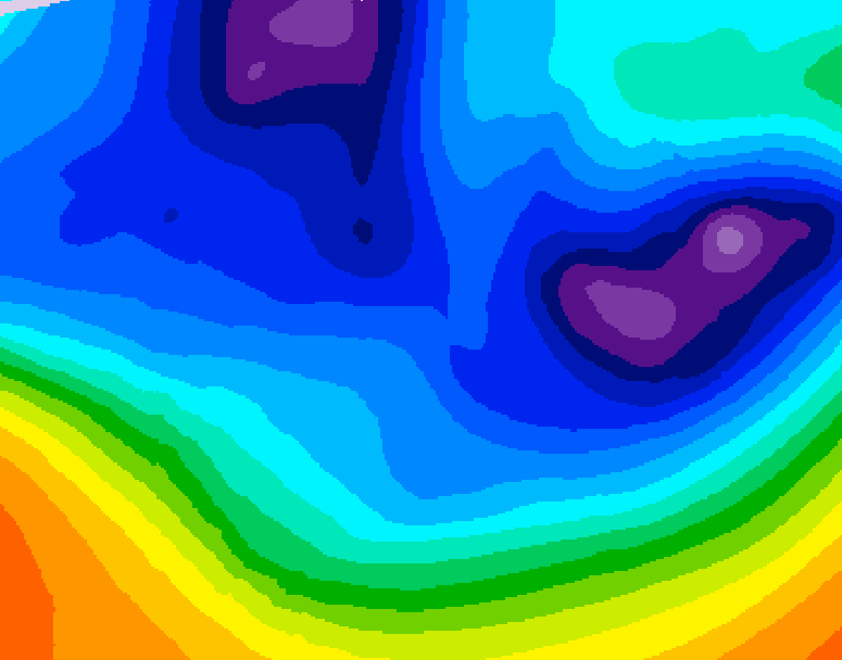 GDPS 500 millibar geopotential height 198 hour forecast chart for Canada based on 2025/12/02 0000Z data