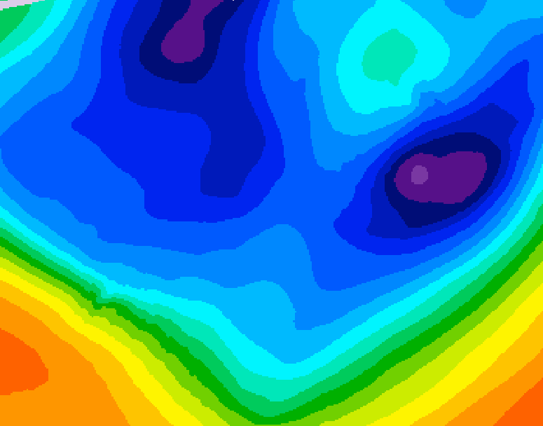 GDPS 500 millibar geopotential height 216 hour forecast chart for Canada based on 2025/12/02 0000Z data
