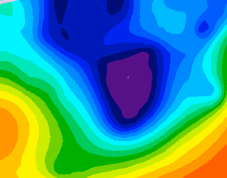 GDPS 500 millibar geopotential height 036 hour forecast chart for Canada based on 2025/12/02 1200Z data