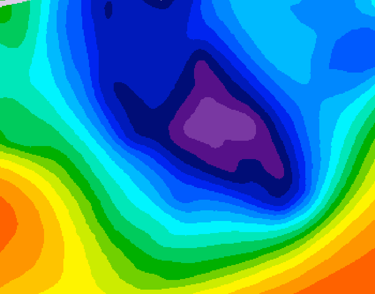 GDPS 500 millibar geopotential height 060 hour forecast chart for Canada based on 2025/12/02 1200Z data