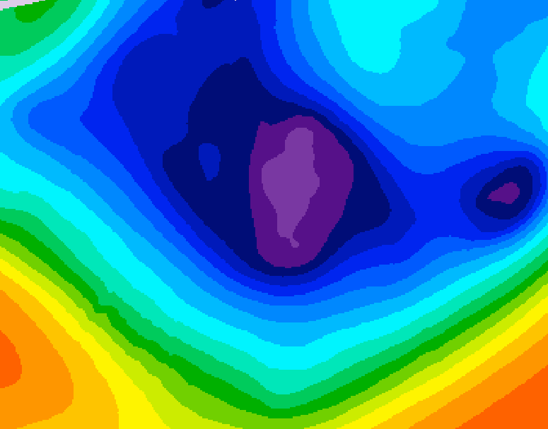 GDPS 500 millibar geopotential height 084 hour forecast chart for Canada based on 2025/12/02 1200Z data