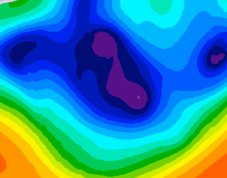 GDPS 500 millibar geopotential height 102 hour forecast chart for Canada based on 2025/12/02 1200Z data