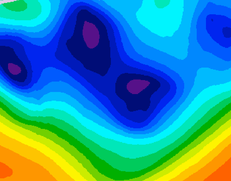 GDPS 500 millibar geopotential height 126 hour forecast chart for Canada based on 2025/12/02 1200Z data