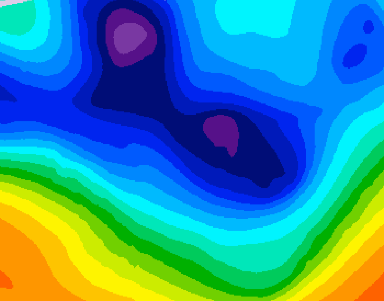GDPS 500 millibar geopotential height 144 hour forecast chart for Canada based on 2025/12/02 1200Z data