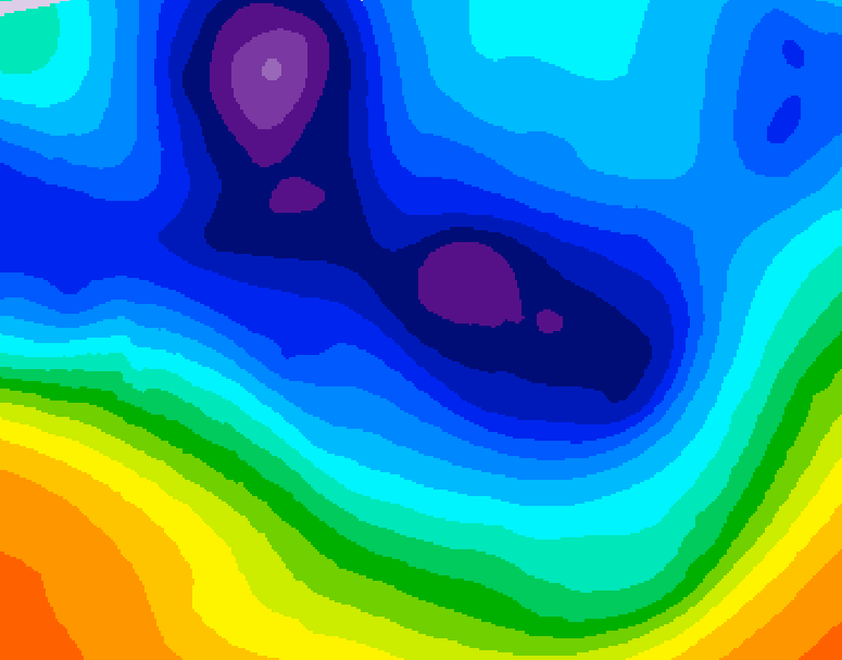 GDPS 500 millibar geopotential height 150 hour forecast chart for Canada based on 2025/12/02 1200Z data