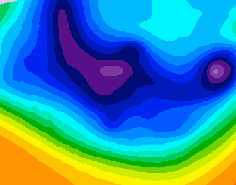 GDPS 500 millibar geopotential height 186 hour forecast chart for Canada based on 2025/12/02 1200Z data