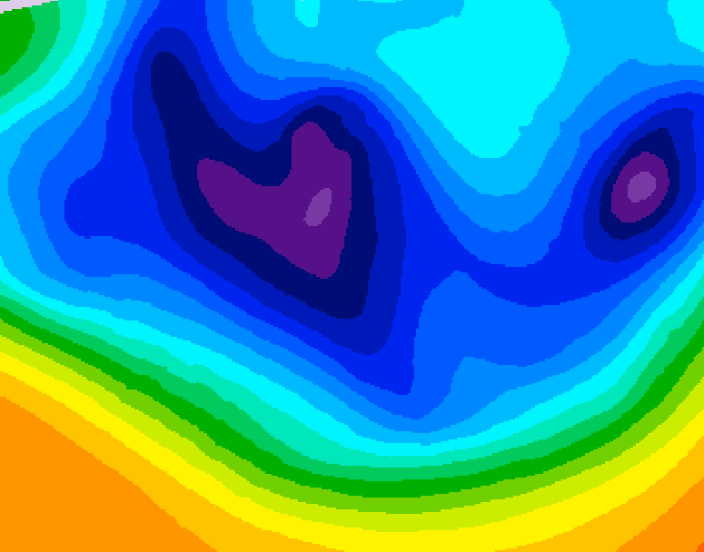 GDPS 500 millibar geopotential height 198 hour forecast chart for Canada based on 2025/12/02 1200Z data