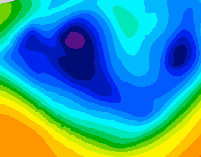GDPS 500 millibar geopotential height 216 hour forecast chart for Canada based on 2025/12/02 1200Z data