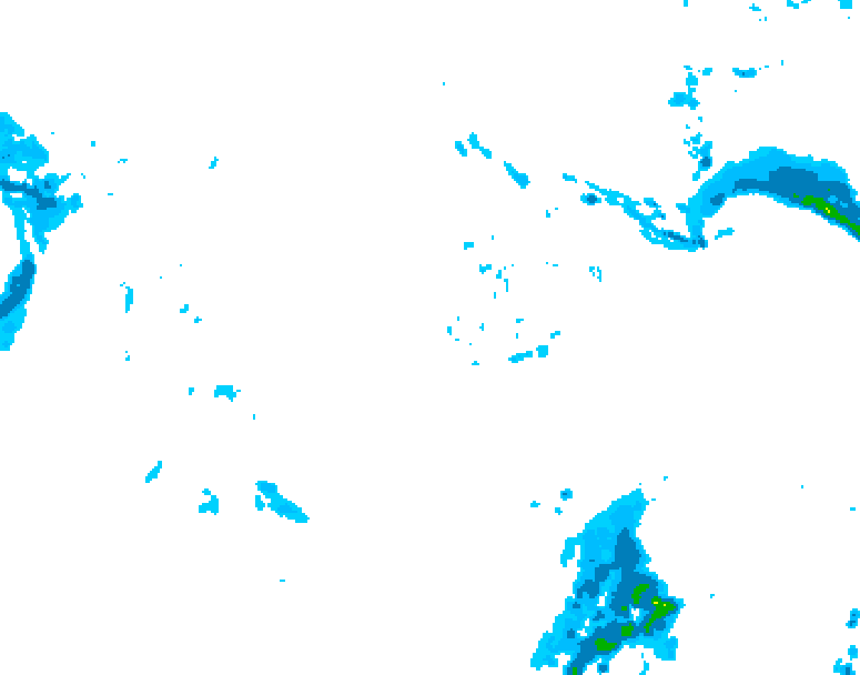 GDPS precipitation 012 hour forecast chart for Canada based on 2025/12/02 0000Z data