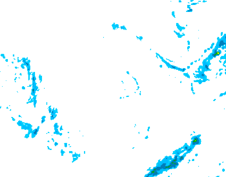 GDPS precipitation 102 hour forecast chart for Canada based on 2025/12/02 0000Z data