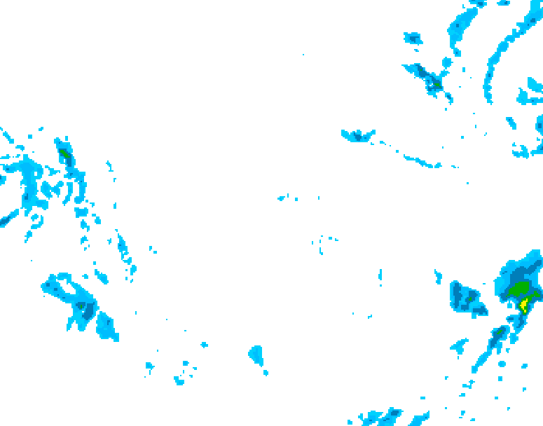 GDPS precipitation 120 hour forecast chart for Canada based on 2025/12/02 0000Z data
