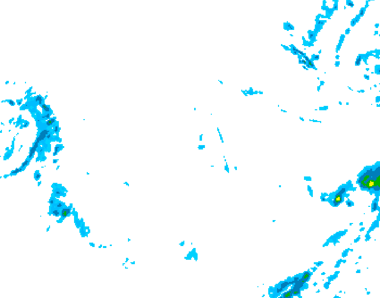 GDPS precipitation 126 hour forecast chart for Canada based on 2025/12/02 0000Z data