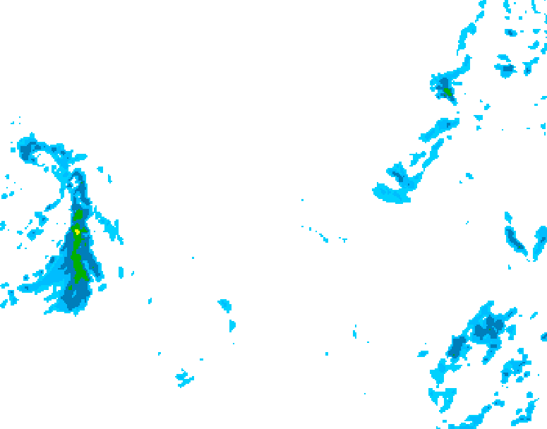 GDPS precipitation 156 hour forecast chart for Canada based on 2025/12/02 0000Z data