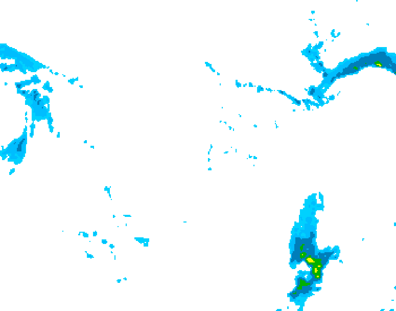 GDPS precipitation 006 hour forecast chart for Canada based on 2025/12/02 1200Z data