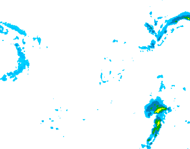 GDPS precipitation 012 hour forecast chart for Canada based on 2025/12/02 1200Z data