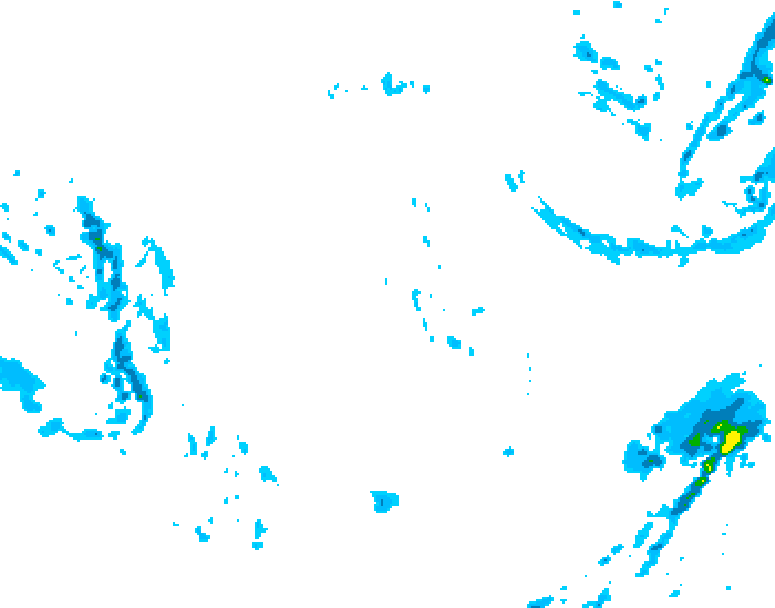 GDPS precipitation 102 hour forecast chart for Canada based on 2025/12/02 1200Z data