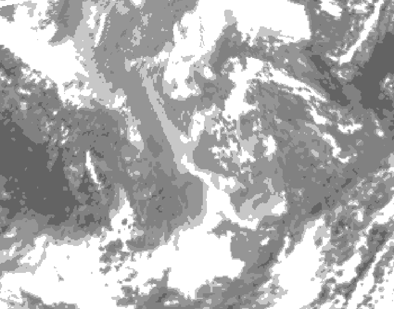 GDPS total cloud 060 hour forecast chart for Canada based on 2025/12/02 0000Z data