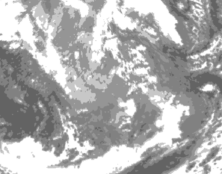 GDPS total cloud 084 hour forecast chart for Canada based on 2025/12/02 0000Z data