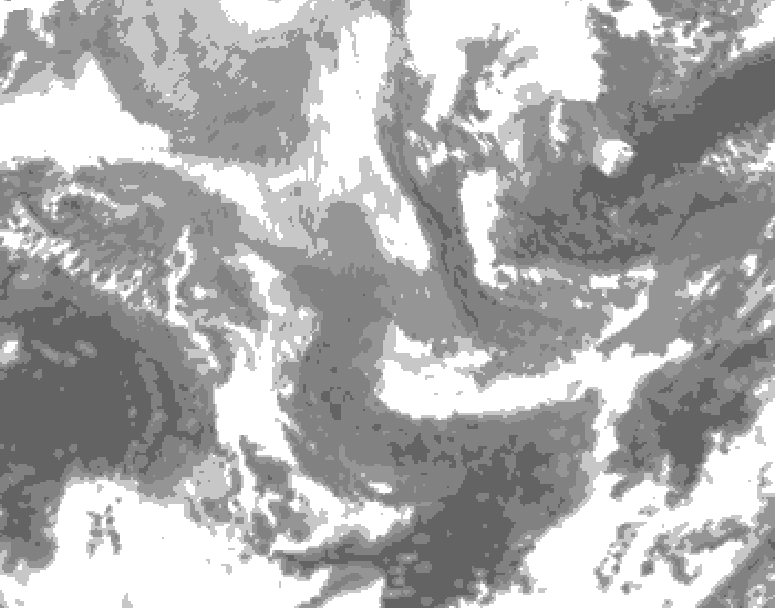 GDPS total cloud 204 hour forecast chart for Canada based on 2025/12/02 0000Z data