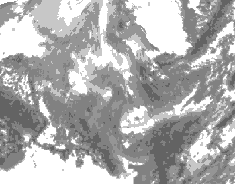 GDPS total cloud 228 hour forecast chart for Canada based on 2025/12/02 0000Z data