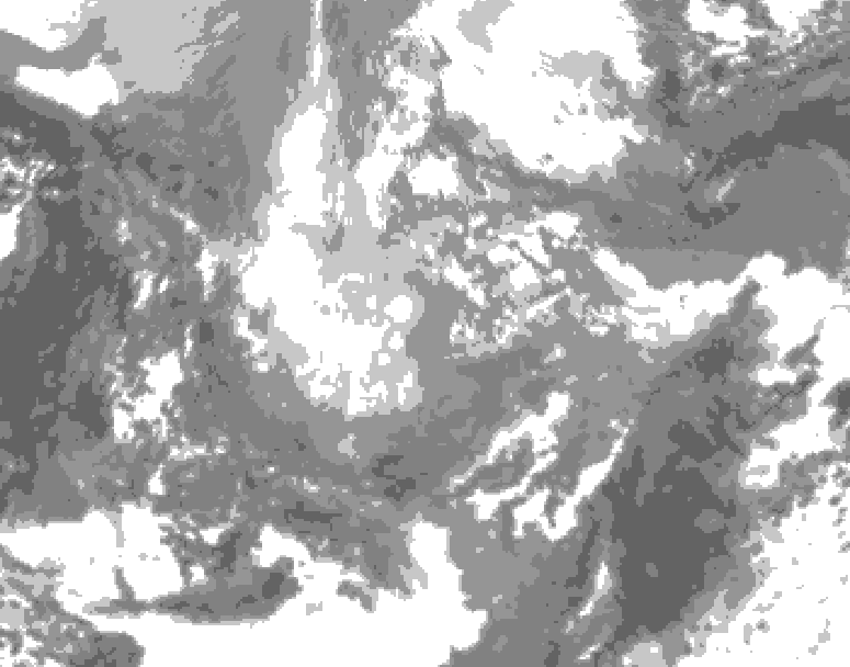 GDPS total cloud 006 hour forecast chart for Canada based on 2025/12/02 1200Z data